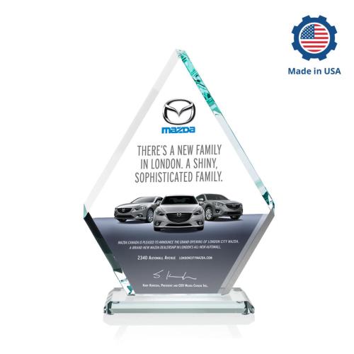 Awards and Trophies - Crystal Awards - Canton Full Color Diamond Crystal Award