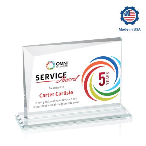 Awards and Trophies - Crystal Awards - Mirela Full Color Rectangle Crystal Award