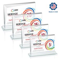 Mirela Full Color Rectangle Crystal Award - Crystal Awards