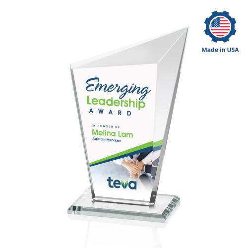 Awards and Trophies - Crystal Awards - Wiltshire Vividprint™ Peaks Crystal Award