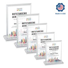 Denison Full Color Rectangle Crystal Award - Full Color Imprint