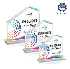 Fairmont Full Color Peaks Crystal Award - Crystal Awards