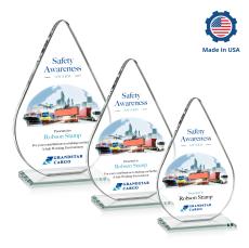 Glenhazel Full Color Tear Drop Crystal Award - Crystal Awards