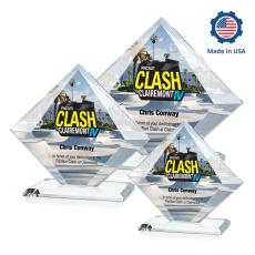 Teston Full Color Diamond Crystal Award - Diamond Awards