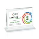 Mirela Full Color White Rectangle Crystal Award