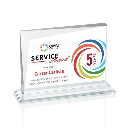 Awards and Trophies - Crystal Awards - Mirela Full Color Clear Rectangle Crystal Award
