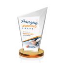 Wiltshire Full Color Amber Peaks Crystal Award