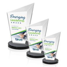 Wiltshire Full Color Black Peaks Crystal Award - Crystal Awards