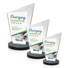 Wiltshire Full Color Black Peaks Crystal Award - Crystal Awards