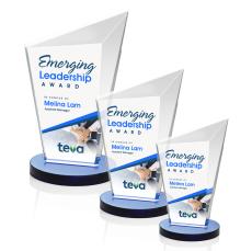 Wiltshire Full Color Blue Peaks Crystal Award - Crystal Awards