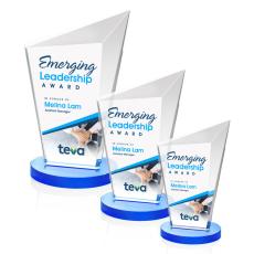 Wiltshire Full Color Sky Blue Peaks Crystal Award - Awards and Trophies