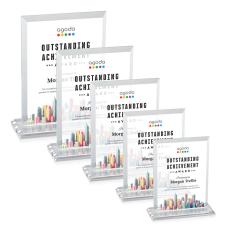 Denison Full Color Clear Rectangle Crystal Award - Crystal Awards