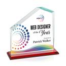 Fairmont Full Color Red Peaks Crystal Award