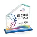 Fairmont Full Color Sky Blue Peaks Crystal Award