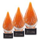 Aventura Black on Paragon Base Tear Drop Glass Award