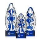 Eminence Blue on Paragon Base Tear Drop Glass Award