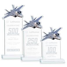 Top Gun Clear Unique Crystal Award - Crystal Awards