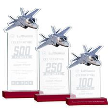 Top Gun Red Unique Crystal Award - Colored Crystal Awards