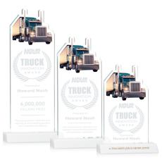 Longhaul White Unique Crystal Award - Crystal Awards