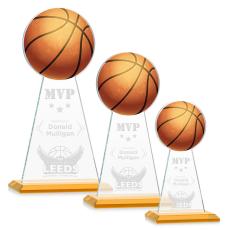 Edenwood Basketball Amber Towers Crystal Award - Crystal Awards
