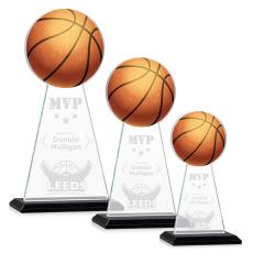 Edenwood Basketball Black Towers Crystal Award - Crystal Awards