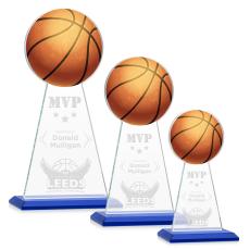 Edenwood Basketball Blue Towers Crystal Award - Colored Crystal Awards