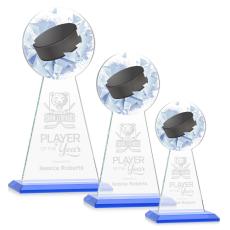 Edenwood Hockey Sky Blue Towers Crystal Award - Crystal Awards