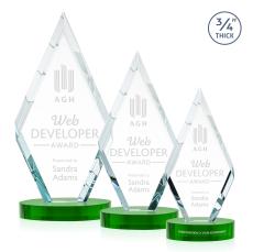 Richmond Green on Alberton Base Diamond Crystal Award - Crystal Awards