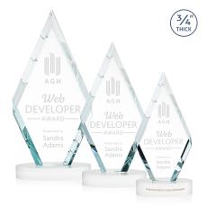 Richmond White on Alberton Base Diamond Crystal Award - Crystal Awards