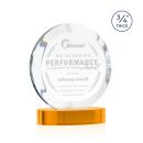 Gibralter Amber on Alberton Base Circle Crystal Award
