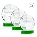 Gibralter Green on Alberton Base Circle Crystal Award