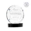 Gibralter Black on Alberton Base Circle Crystal Award
