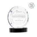 Gibralter Black on Alberton Base Circle Crystal Award