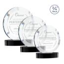 Gibralter Black on Alberton Base Circle Crystal Award
