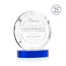 Gibralter Blue on Alberton Base Circle Crystal Award