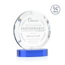 Gibralter Sky Blue on Alberton Base Circle Crystal Award