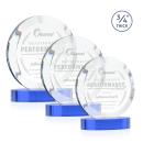 Gibralter Sky Blue on Alberton Base Circle Crystal Award
