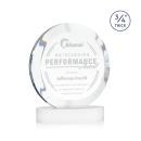 Gibralter White on Alberton Base Circle Crystal Award