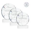 Gibralter White on Alberton Base Circle Crystal Award
