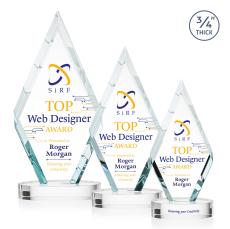 Richmond Full Color Clear on Alberton Base Diamond Crystal Award - Crystal Awards