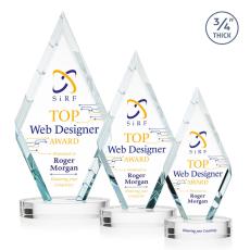 Richmond Full Color Clear on Alberton Base Diamond Crystal Award - Diamond Awards