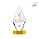 Richmond Full Color Gold on Alberton Base Diamond Crystal Award