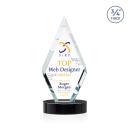 Richmond Full Color Black on Alberton Base Diamond Crystal Award