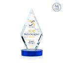 Richmond Full Color Blue on Alberton Base Diamond Crystal Award