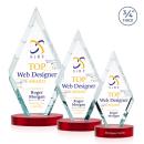 Richmond Full Color Red on Alberton Base Diamond Crystal Award