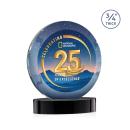Gibralter Vividprint&trade; Black on Alberton Base Circle Crystal Award