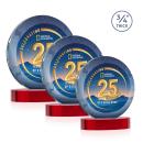 Gibralter Vividprint&trade; Red on Alberton Base Circle Crystal Award