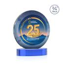 Gibralter Vividprint&trade; Sky Blue on Alberton Base Circle Crystal Award