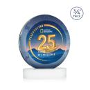 Gibralter Vividprint&trade; White on Alberton Base Circle Crystal Award