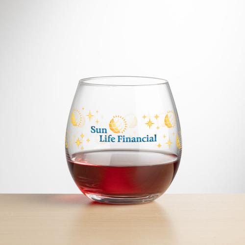 Corporate Gifts - Barware - Wine Glasses - Redmond Stemless Wine - Full Color